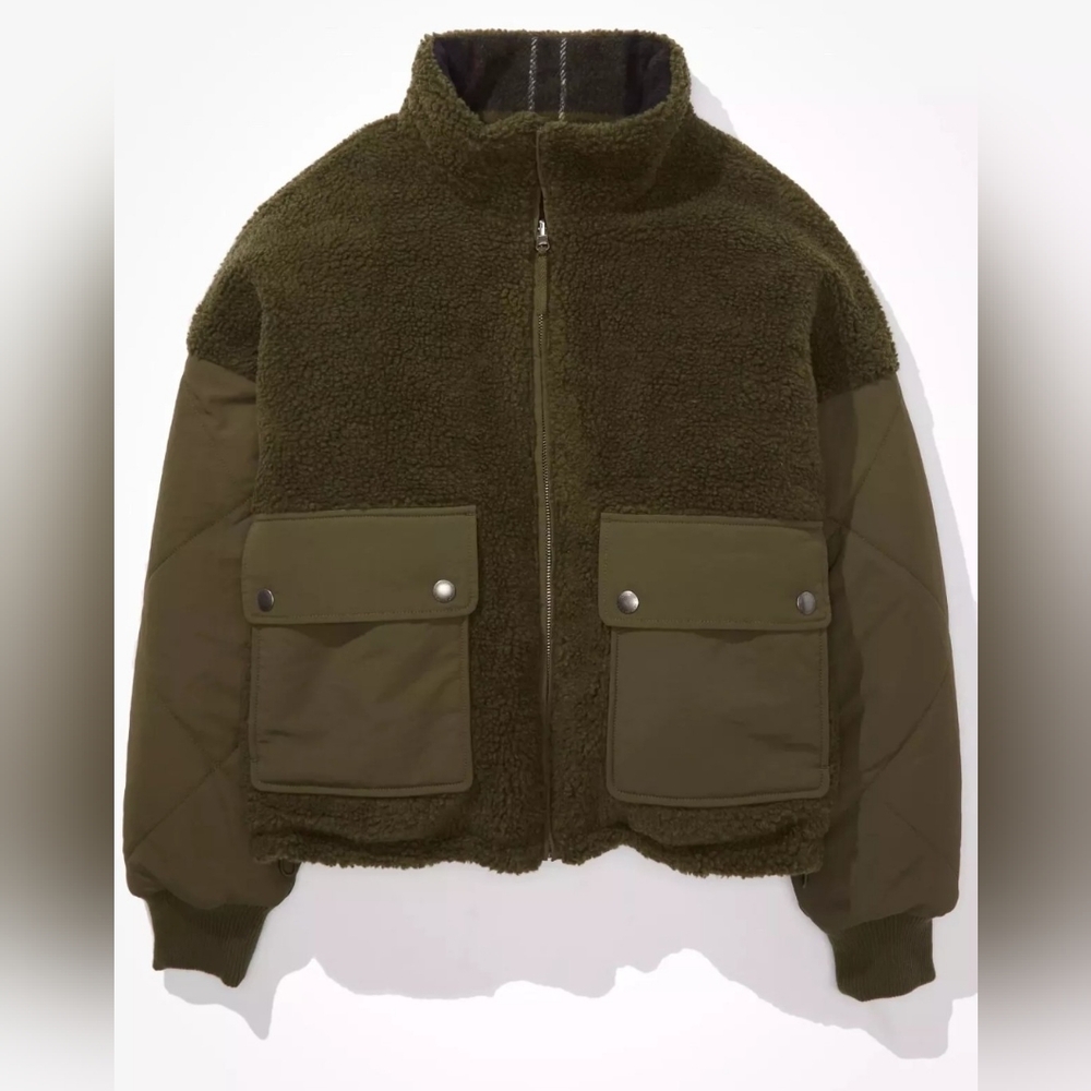 Reversible fleece coat